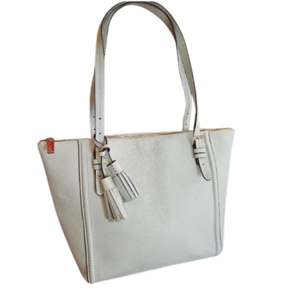 Kate Spade Green Structured Tote Bag with Minimalist Design